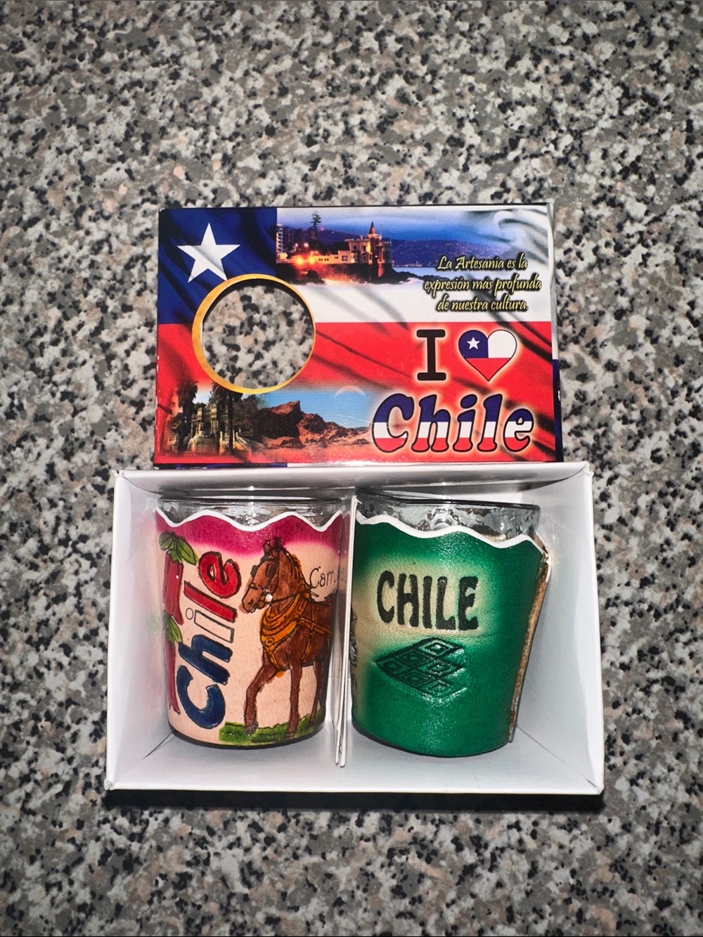 CHILE Souvenir Shot Glasses Set